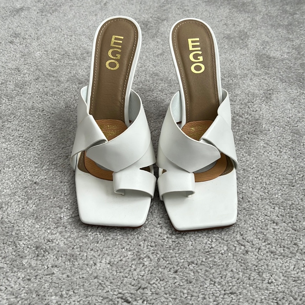 Ego Power Moves twist front heel mule sandals